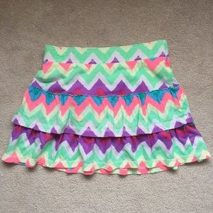 3 colorful girls skirts with attached shorts